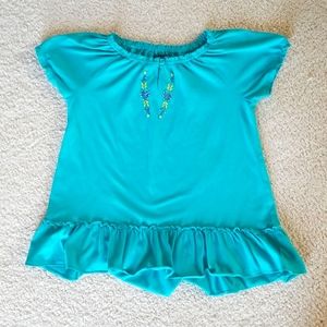 Chaps Teal Tunic Top (Girls Size M (8/10))